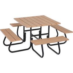 Item 801781, Crafted of heavy-duty powder coated steel tubing, these picnic table frames