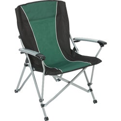 Item 801798, Folding camp chair featuring a heavy-duty steel frame with aluminum flat 
