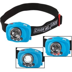 Item 801894, Rubber encased LED headlamp has bright white and red light settings.