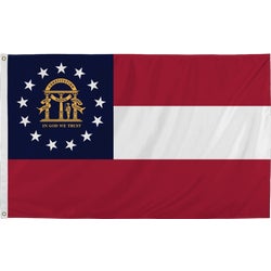 Item 802125, Nylon state flag that is light-weighted and flies easily in the breeze.