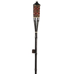 Item 802140, 60-inch bamboo torch features a spike-tipped pole for easy set-up.