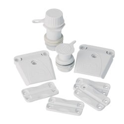 Item 802238, Universal design of hinges and latches make them interchangeable with all 