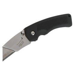 Item 805043, Durable rubber grip folding knife.