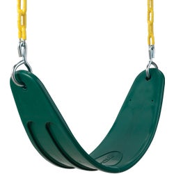 Item 808180, Heavy-duty seat made from steel chain reinforced plastic with delta hooks.