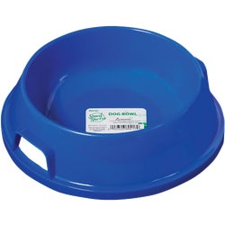 Item 809183, Smart Savers round pet food bowl. Made of durable plastic for long life.