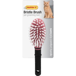 Item 810714, Soft handle cat grooming brush.