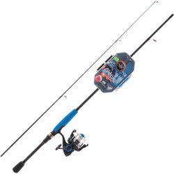 Item 811054, 2-piece all-species fishing rod and reel spinning combo with tackle kit.