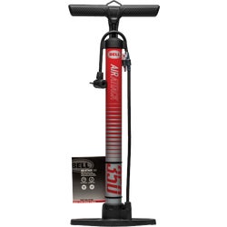 Item 812785, Bicycle floor pump featuring a durable steel barrel. 100 PSI rating.