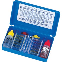 Item 813567, Tests for chlorine, bromine, and pH. Waterproof instruction card included.