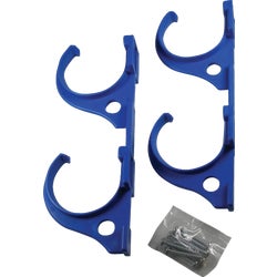 Item 814059, 4 heavy-duty plastic hooks with 4 stainless steel screws.