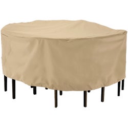 Item 817686, Fits round tables and 6 chairs. Available in both medium and large.