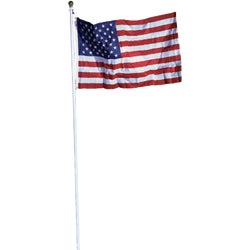 Item 819468, American flagpole kit contains: (4) sections of 19-gauge x 2 In. O.D.