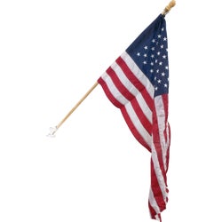Item 819476, Kit contains 28 In. x 40 In. nylon American flag, (2) 2.5 In.