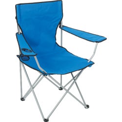Item 819891, Folding camp chair made of polyester fabric seat and arm rests with mesh 