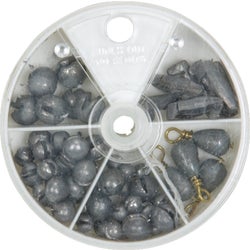 Item 820342, 72 sinkers in assorted sizes, styles, and weights.