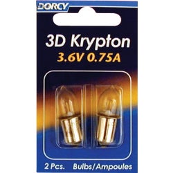 Item 820491, 3D krypton light bulb. Replacement bulb for flashlights. 3.6V/0.