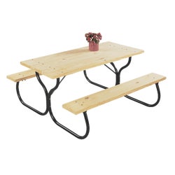 Item 820539, Crafted of heavy-duty powder coated steel tubing, this picnic table frame 