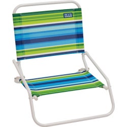 Item 821640, Mid-height 1-position sun chair is perfect for beach or backyard.