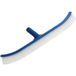 Item 828920, 18-inch curved wall brush connects to any standard pool telescopic pole.