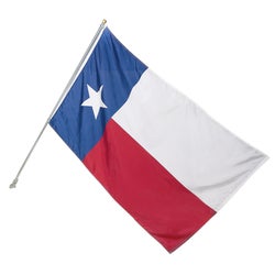 Item 831956, The 3 Ft. x 5 Ft. flag is made of 100% polyester. Set comes with 6 Ft.