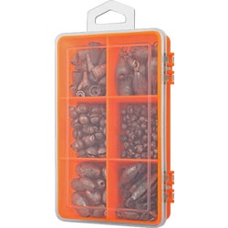 Item 833568, 160 sinkers in assorted styles, sizes, and weights for every fishing 