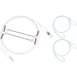 Item 833762, Twin nylon rigs with stainless steel extension arms that allow minnow to 