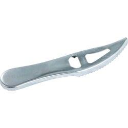Item 835137, Fish scaler with serrated edged teeth and built-in bottle opener.
