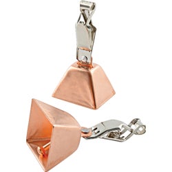 Item 835307, Copper bells complete with spring clip for easy attachment to rod tip.
