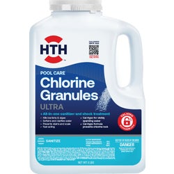 Item 843709, Chlorine granules that provide visible sparkle and crystal clear water in 