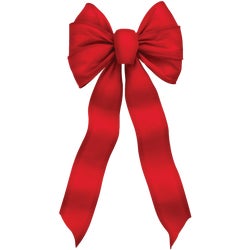 Item 900003, 7-loop red velvet bow. Features wire edges to shape and form as desired.
