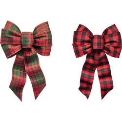 Item 900281, Traditional 7-loop wired Christmas bow, 8.5 In.