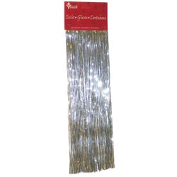 Item 901215, 600, 18-inch strands of silver icicles. Extra wide and extra thick.