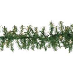 Item 901466, 9 foot prelit Canadian pine garland.