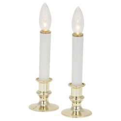 Item 901806, Plastic base battery-operated 2-pack candles.