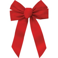 Item 904236, 5-loop deluxe red velvet bow. Ideal for any style of holiday decorating.