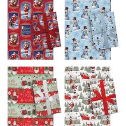 Item 913010, 30-inch wide x 35-square foot traditional Christmas wrapping paper.