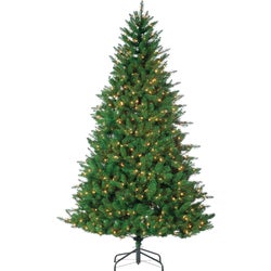 Item 919699, Stone pine prelit Christmas tree.
