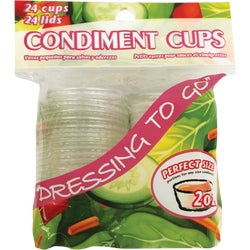 Item 970036, Condiment cups ideal for salsa, dip, salad dressing, and other sauces.
