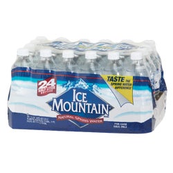 Item 970104, 24-pack of 0.5L bottled spring water.