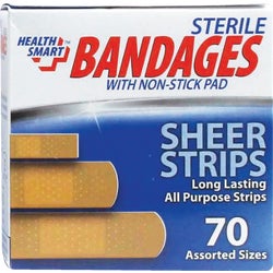 Item 970294, Health Smart sterile bandages with non-stick pad.