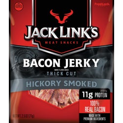 Item 970476, Thick cut hickory smoked bacon jerky.