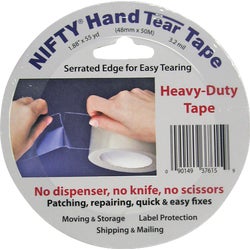 Item 972941, Serrated edge for easy tearing makes it safe to use.
