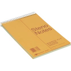 Item 973181, 60-sheet Steno pad featuring Green Eye-ease paper to help avoid eye strain 