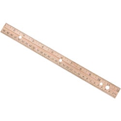 Item 973971, 30cm English/metric wood ruler made from selected hardwood.