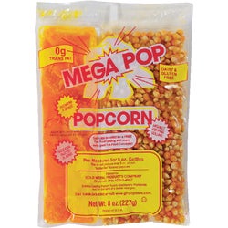 Item 992771, Mega Pop popcorn kit contains the highest expansion premium popcorn seed 